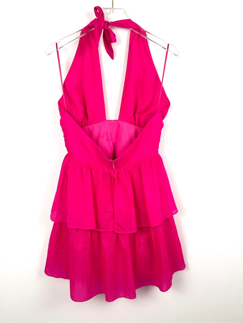 Amanda Uprichard Darby Cross Front Dress Halter Backless Revolve Pink Size Small - Picture 8 of 15